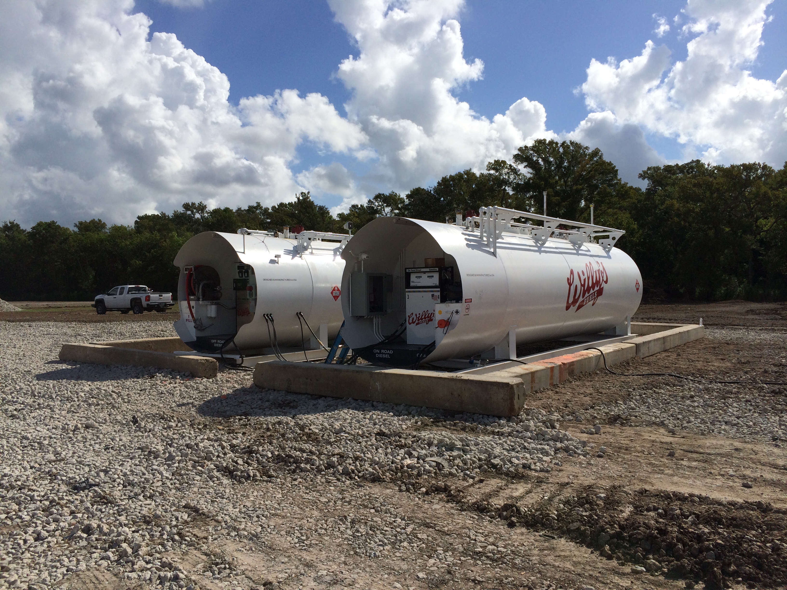 Two Willy's Fuels field tank systems installed at a recently completed commercial project